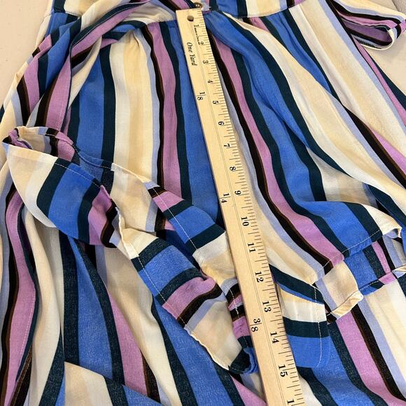 ASTR the Label Women's Periwinkle Multi-Stripe Jumpsuit Romper‎ Dress Size XS - Picture 13 of 16